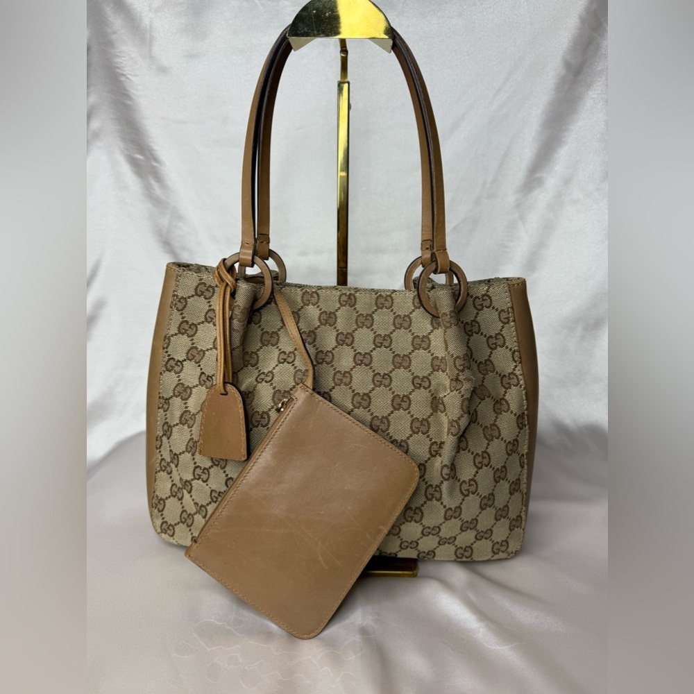 MT119 - Authentic Vintage Gucci GG Canvas Tote/Shoulder Bag